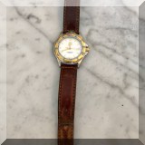 J09. Tag Heuer watch with leather band. 